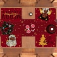 thumbnail image 5 of Linen African American Christmas Placemats Set of 4 Black Santa Christmas Table Mats Merry Christmas Decorations and Supplies for Home Table-12×18'''', 5 of 5