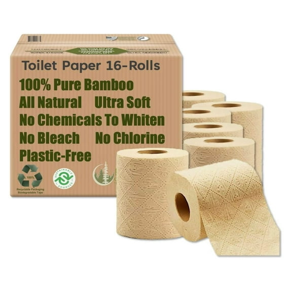 KeLiang Bamboo Paper Towels, Unbleached, 300 Sheets, 1 Pack