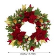 thumbnail image 3 of Christmas Wreath for Front Door 24 Inch, Pre-Decorated Xmas Wreath with Red Flowers, Berries, Pine Cones and Ribbon, Large Outdoor Indoor Holiday Decor for Winter and Christmas, 3 of 8