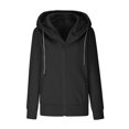 thumbnail image 2 of Viikei Women Coats Clearance Women‘s Autumn and Winter Casual Temperament Solid Hooded Thickened Long Sleeved Sweater Coat, 2 of 5