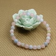 thumbnail image 3 of Natural Morganite Beryl Aquamarine Gemstone 6mm Round Beads Stretch Bracelet 7" Unisex, 3 of 6