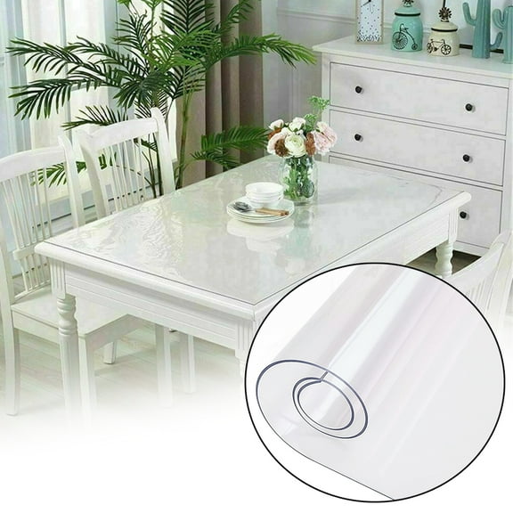 Cdar Clear Table Clear Soft Cover Tablecloth Glass Protector Desk Mat Pad Desktop