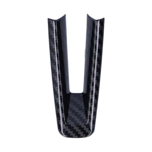 Embellecedor para volante de coche, pegatina decorativa, ajuste inferior para Mazda 3/Axela 2020, estilo de fibra de carbono, negro brillante Jadeshay A