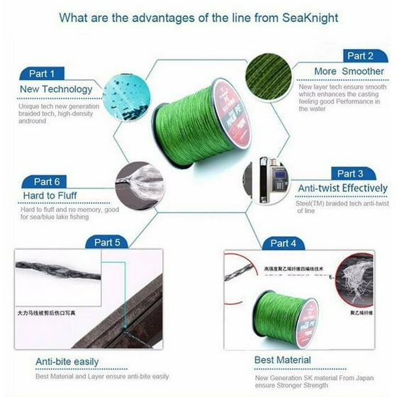 300M SeaKnight Tri-Poseidon Series Super Strong Japan PE Spectra Braided Line Braided Fishing Line Fishing Tackle Fish Line 8-60LB - Walmart.com