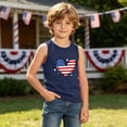 thumbnail image 6 of Avrnliq Girls Patriotic Sleeveless Tank Top American Flag Heart Print 4th of July Shirt Summer Navy,Size 6 T, 6 of 8