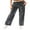 Black, variant on Gupgi Women Metallic Pants Streetwear Elastic Waist Solid Color Loose Trousers with Pockets