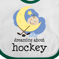 thumbnail image 4 of Inktastic Dreaming About Hockey Boys or Girls Baby Bib, 4 of 4