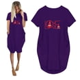 thumbnail image 1 of Qiopertar Robe d'Été Mode Femme Imprimée Décontractée Manches Courtes avec Poche Col Rond Grandes Économies de Vacances! Moins de 5$ jusqu'à 90 % de Réduction, 1 of 6
