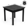 thumbnail image 4 of JONATHAN Y Archer 18.9" Modern Classic Square Slatted Solid Acacia Wood Indoor/Outdoor Adirondack Side Table, Black, END6000B, 4 of 5