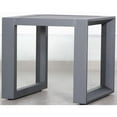 thumbnail image 2 of Paris Outdoor Aluminum Frame Grey End Table, 2 of 3
