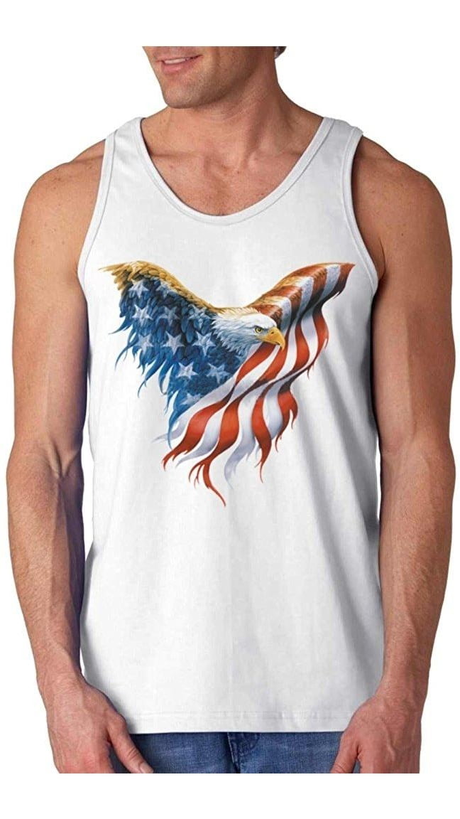 Mom's Favorite Mens American Flag Eagle USA Tank Top