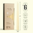 thumbnail image 4 of Leor & Lair Ivory Taper Candles - 12 Pack - 10" Tall Candle Sticks for Dinner, Home Decor, Holiday, Wedding, 4 of 4