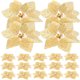 thumbnail image 2 of 28pcs XMAS Poinsettia Artificial Flores Flores falsas Flores falsas Favores de fiesta de Navidad, 2 of 7