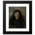 thumbnail image 2 of Olga Boznanska 12x14 Black Modern Framed Museum Art Print Titled - Portrait of a Girl - Zofia Sokołowska (1900), 2 of 5