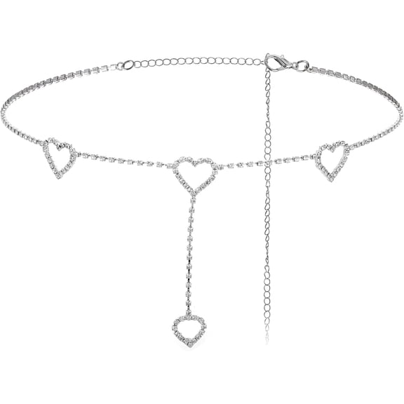 Chain Belt For Women, Double Layer Chain Belt Heart Waist Body Chain