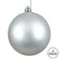 thumbnail image 3 of Vickerman 6" Silver Matte Ball Ornament, 4 per Bag, 3 of 5