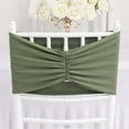 thumbnail image 3 of Efavormart 5 Pack Dusty Sage Green Wide Ruffled Spandex Chair Sash Band - 8"x13", 3 of 11