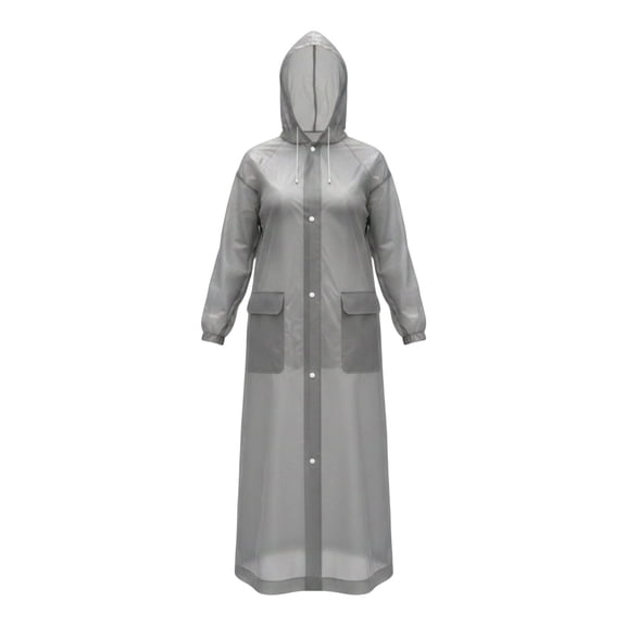 Unisex Adult Raincoat, One Piece Full Body Heavy Rain Suit with Hood, Waterproof Windproof Rain Jacket Coverall for Outdoor Cycling, Camping, Hiking, Fishing and Motorcycle