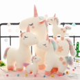 thumbnail image 4 of JM Peluche de unicornio Kawaii rosa para niños y niñas, juguete de peluche de animales suaves, muñecos de caballo, almohada, regalos de cumpleaños JM JM, 4 of 5