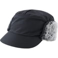 thumbnail image 2 of 1 gorro de esquí de invierno con protección auditiva para hombre, gorro de invierno con visera y orejeras cálidas, gorra de béisbol de piel sintética., 2 of 6