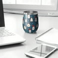 thumbnail image 3 of Christmas 12oz Stainless Steel Insulated Wine Tumbler with Lid and Straw – Double Wall Vacuum Mug for Hot & Cold Drinks, 304 Steel Interior, Sweat-Free Design, 3 of 5