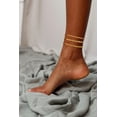thumbnail image 3 of Gold Anklets for Women Waterproof 14k Gold Plated Cuban Link Anklets Non Tarnish Rope Herringbone Ankle Chain Summer Beach Jewelry Gifts for Women, 3 of 6