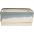 thumbnail image 1 of Jardinière Rectangulaire Bleue et Blanche, 1 of 1