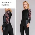thumbnail image 3 of Traje de buceo para mujer Traje de baño elástico para surf Costuras impresas Accesorios para exteriores JShteea El nuevo, 3 of 9