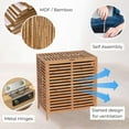 thumbnail image 7 of Bamboo Laundry Hamper with Lid, Removable Bag, Slatted Ventilation Design, Large Storage Basket, Perfect for Bathroom  Laundry Room, 7 of 7