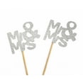 thumbnail image 3 of Darling Souvenir, Mr & Mrs Wedding Cupcake Toppers, Party Dessert Decorations - Pack Of 20, 3 of 5