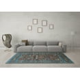 thumbnail image 3 of Ahgly Company Indoor Rectangle Oriental Light Blue Industrial Area Rugs, 4' x 6', 3 of 4
