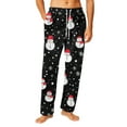 thumbnail image 2 of Hearthz Fleece Pj Pants Men Christmas Winter Thick Thermal Drawstring Lounge Pants Sleep Bottoms Elastic Waisted Men Pajama Pants with Pocket, 2 of 8