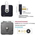 thumbnail image 2 of High Torque Clock Movement Mechanism Large Wall Quartz Clock Long Hands Walnut Wood DIY Repair Parts Replacement 31mm, 2 of 5