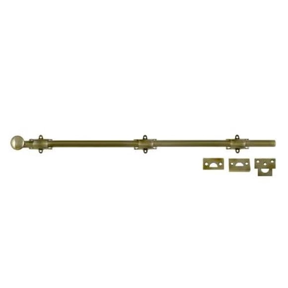 Deltana 24SB5 24 in. Heavy Duty Surface Bolt- Antique