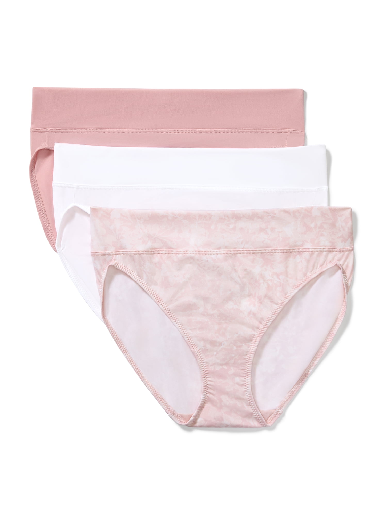 Warners® Blissful Benefits Women's Dig-Free Comfort Mid Waist Microfiber 3-Pack Hi-Cut S-3XL