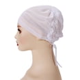 thumbnail image 4 of Yanyanz Handkerchiefs for Men, Women Solid Color Mesh Bottoming Hat Breathable Elastic Belt Cap Scarf Bottoming Headscarf, Women's Handkerchiefs White One Size, 4 of 4