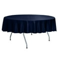 thumbnail image 2 of Ultimate Textile (10 Pack) Reversible Shantung Satin - Majestic 72-Inch Round Tablecloth - for Weddings, Home Parties and Special Event use, Navy Blue, 2 of 4