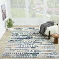 thumbnail image 2 of Ox Bay Wesley 2' x 3', Blue/Gray Abstract Washable Indoor Area Rug by Evette Rios, 2 of 8