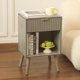 thumbnail image 1 of Mesita de noche Fultyle Mid Century Modern con cajón gris, 1 of 7