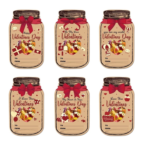 geerera Valentine's Day Greeting Card Set, 25-Pack Blank Cards & Candy Bags for Holiday Celebration, Gift Exchange, Party Favor, Classroom Activity