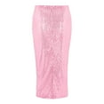 thumbnail image 4 of GJSYRH Womens High Waist Sparkly Sequins Midi Skirt Pencil Party Skirt, 4 of 4