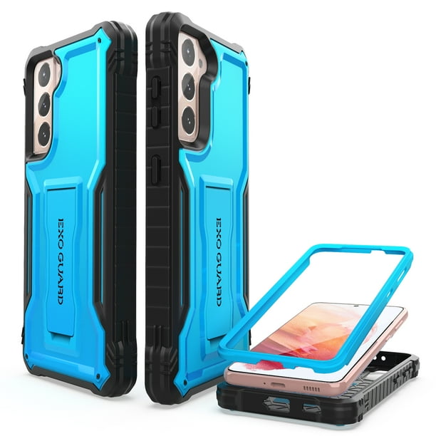 Exoguard Samsung Galaxy S21 5g Case Rubber Shockproof Full Body Cover Case For Samsung Galaxy S21 5g Phone 6 2 Inch Built In Kickstand Blue Walmart Com Walmart Com