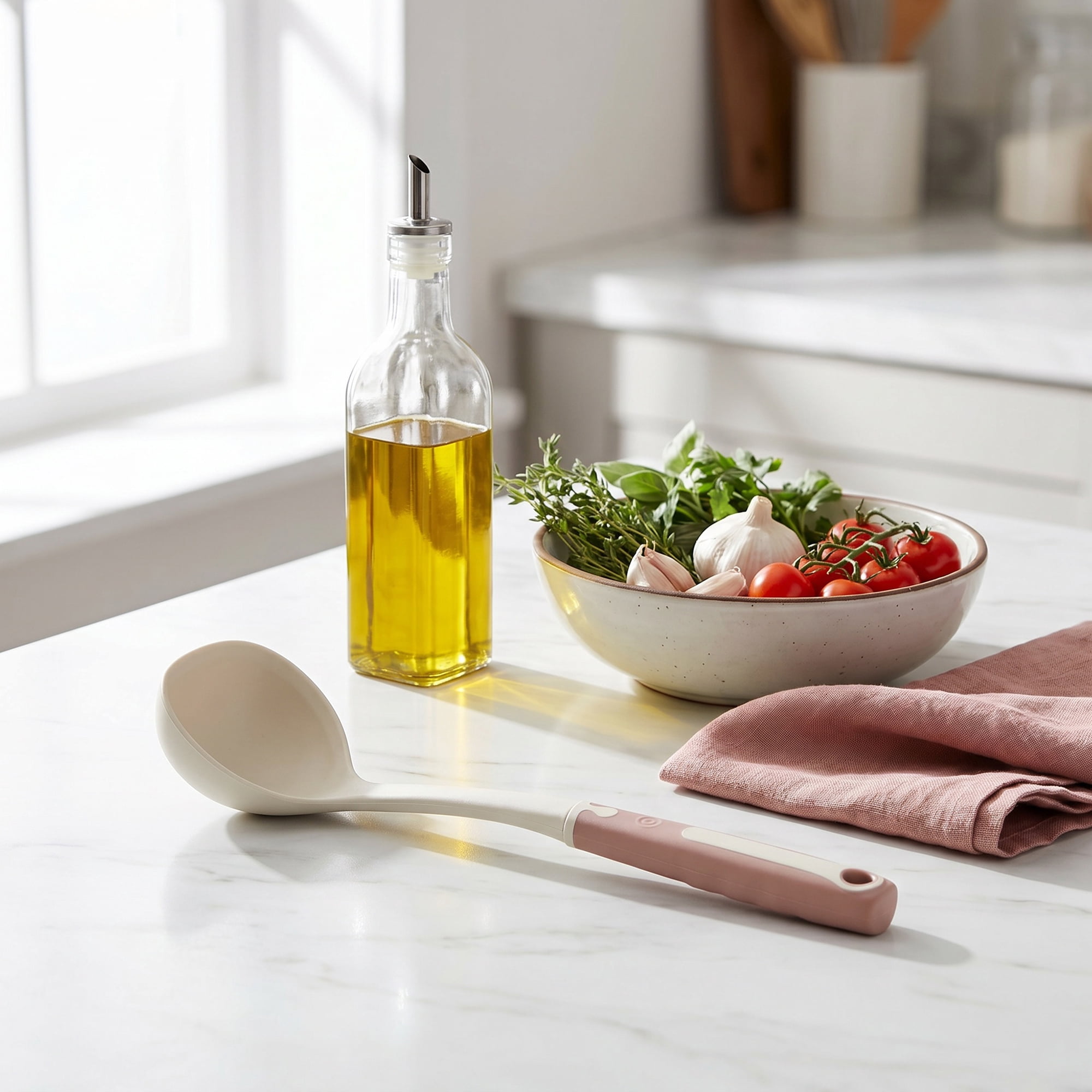 Unique Bargains Heat Resistant Cooking Silicone Soup Spoon for Cookware B 13.6"x3.3"