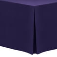 thumbnail image 1 of Ultimate Textile (2 Pack) 4 ft. Fitted Polyester Tablecloth - for 30 x 48-Inch Banquet and Folding Rectangular Tables, Purple, 1 of 3