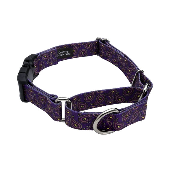 Country Brook Petz® Purple Paisley Martingale with Plastic Buckle, Extra Large