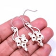 thumbnail image 2 of Red Garnet Multi Collet 925 Silver Plated Earring 1.95", Red Garnet Earring E_8044_337_28, 2 of 2