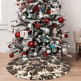 thumbnail image 4 of Cauagu 30" Christmas Tree Skirt Cute French Bulldog Pattern Christmas Tree Decorations Tree Mat for Xmas Decorations Occasion Holiday Home Decor -30", 4 of 7