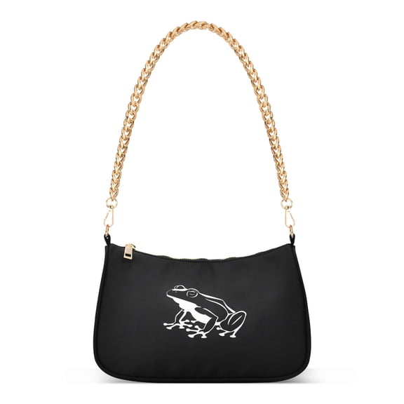 Ryvnso A Frog Womens Chain Shoulder Bag Tote Handbags Clutch Hobo Purse with Zipper for Travel
