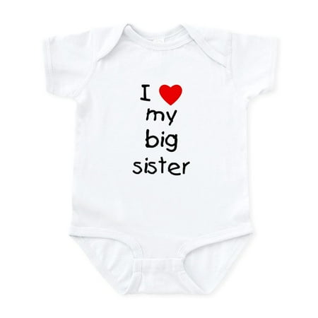 

CafePress - I Love My Big Sister Infant Bodysuit Body Suit - Baby Light Bodysuit