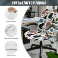 thumbnail image 5 of Xixirimido Cat Butterfly Mushroom Books Pattern Office Chair Covers, Soft Rotating Chair Slipcovers, Removable Anti-Dust Chair Protective Cover High Back Boss Chair Cover with Button, Large, 5 of 6